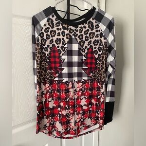 Buffalo plaid crazy train top